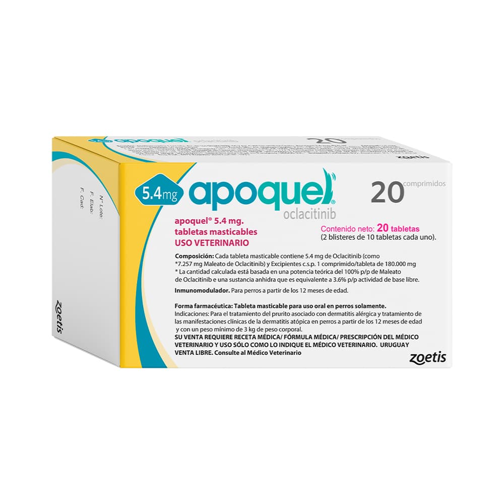 Antialérgico Apoquel Perros 5,4 Mg 20 Tabletas