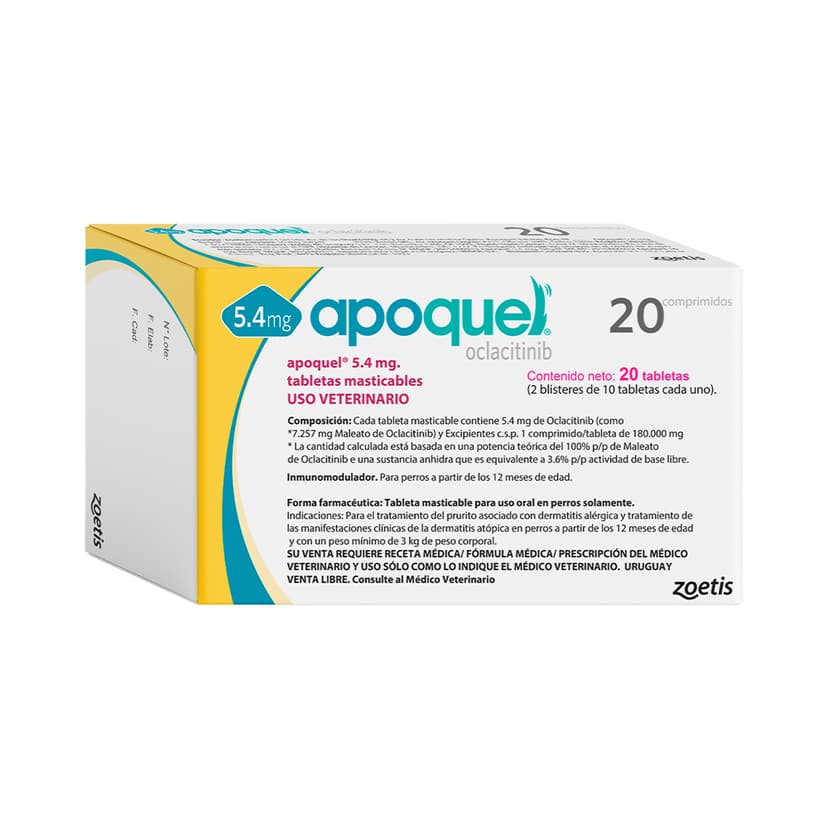 Antialérgico Apoquel Perros 5,4 Mg 20 Tabletas