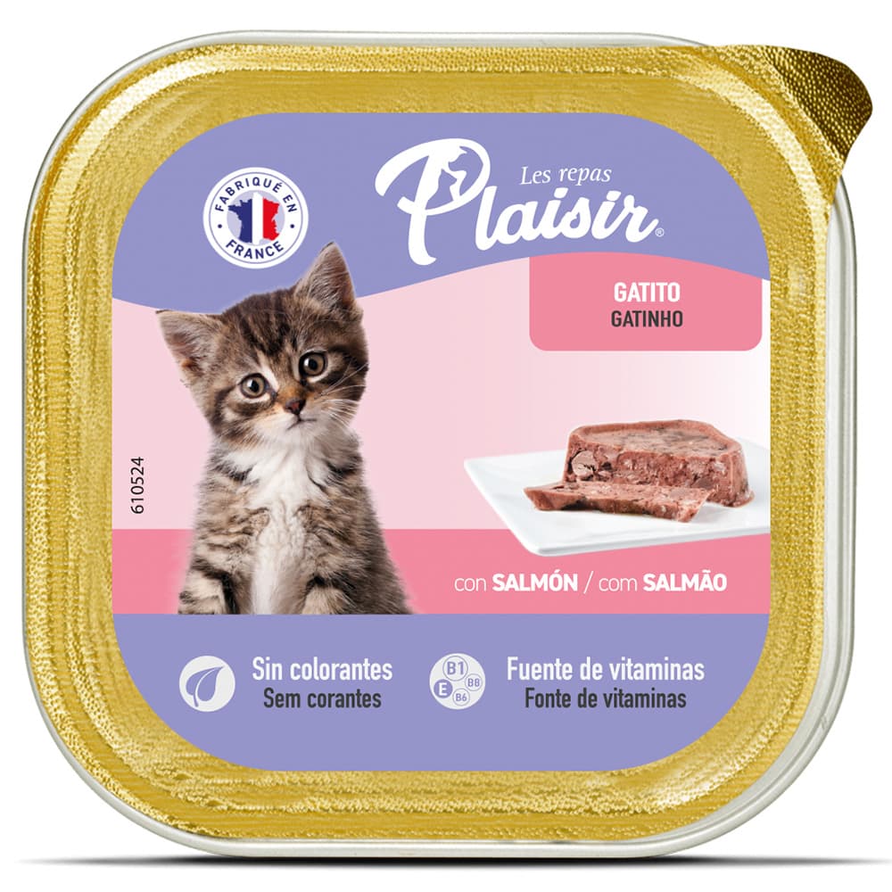 Alimento húmedo Pate Para Gatito Con Salmón