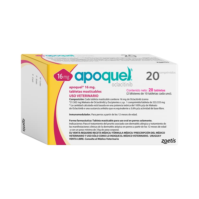 Antialérgico Apoquel Perros 16 Mg 20 Tabletas
