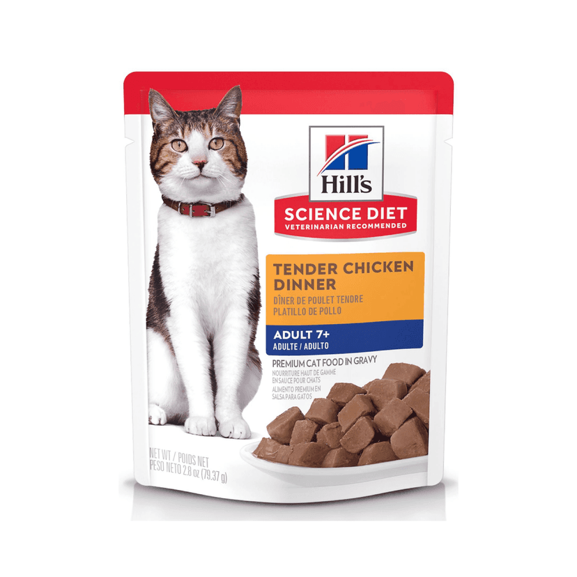 Comida Húmeda en pouch para gato senior platillo de pollo