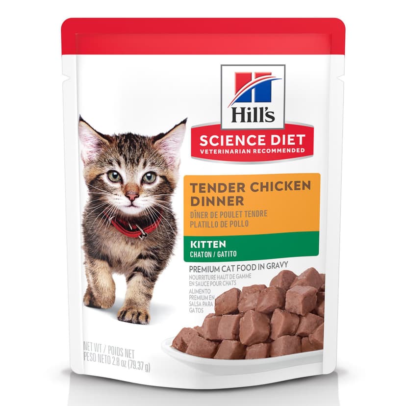Comida Húmeda en pouch para gatito platillo de pollo