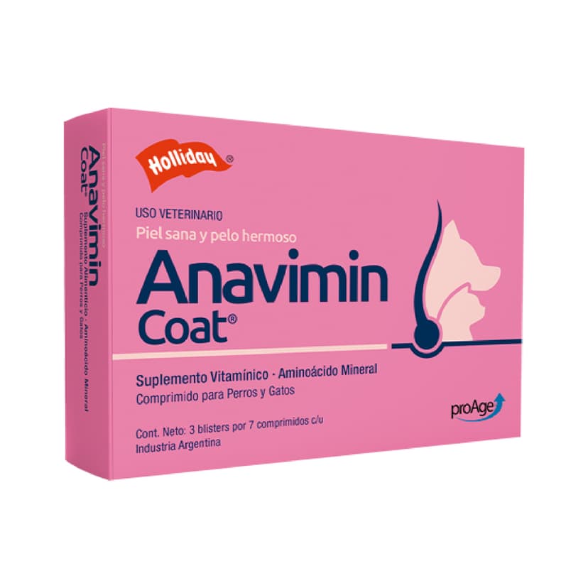 Biomodulador Anavimin coat para Perros y Gatos 21 comprimidos
