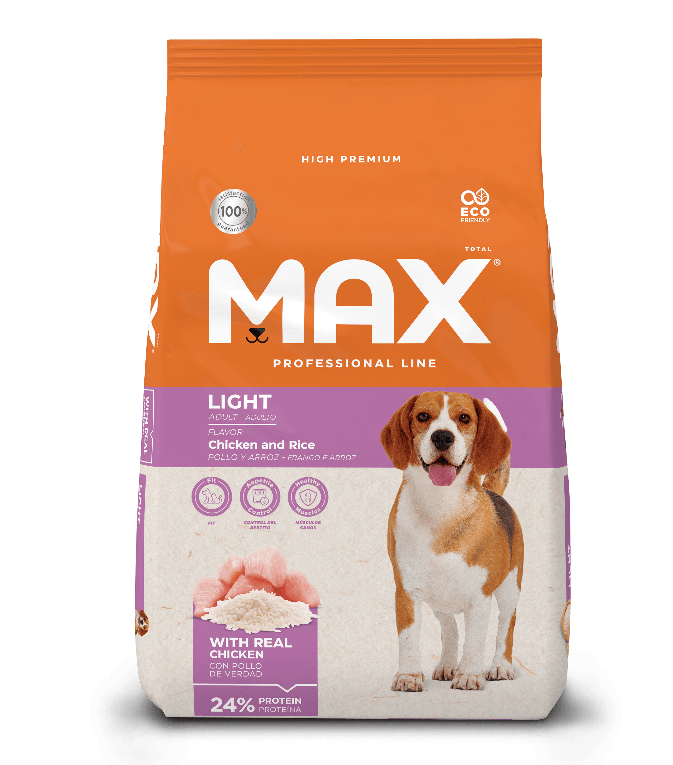 Comida para perro Max Adulto Light Pollo y Arroz